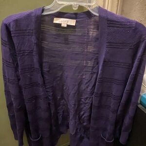LOFT Deep Purple Cardigan Sweater
